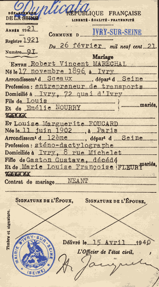 Son livret de famille