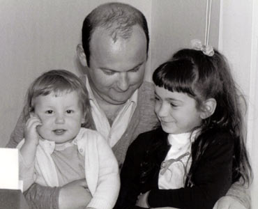 Pierre Georges René DENAMPS avec ses 2 filles Cécile et Hélène