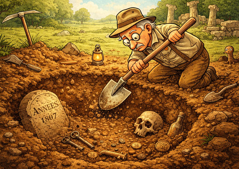 Recherche généalogique humoristique : fouiller le passé pour retrouver ses ancêtres