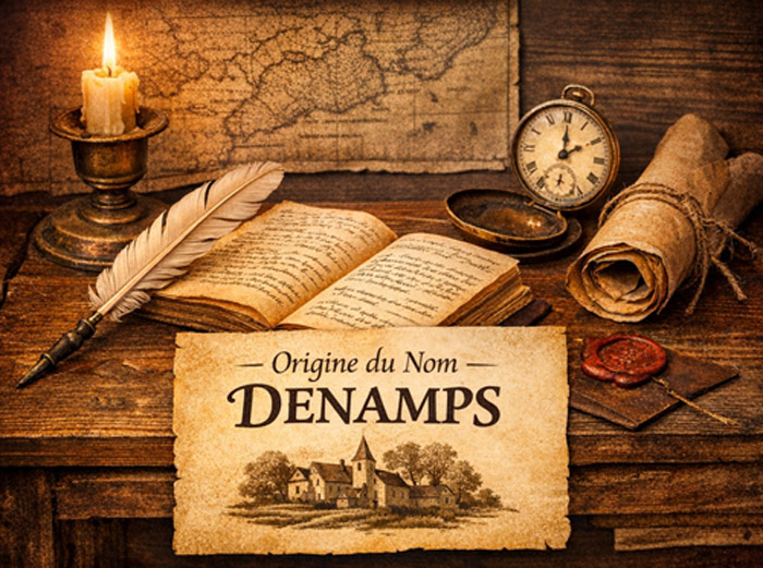 Origine du nom de famille Denamps