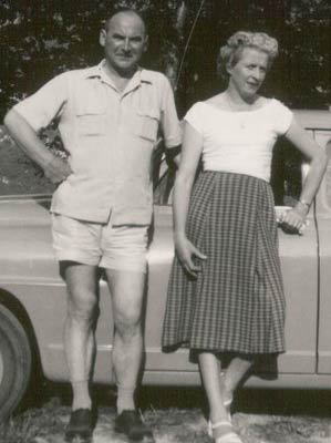 René Denamps avec sa seconde femme Simone Peny